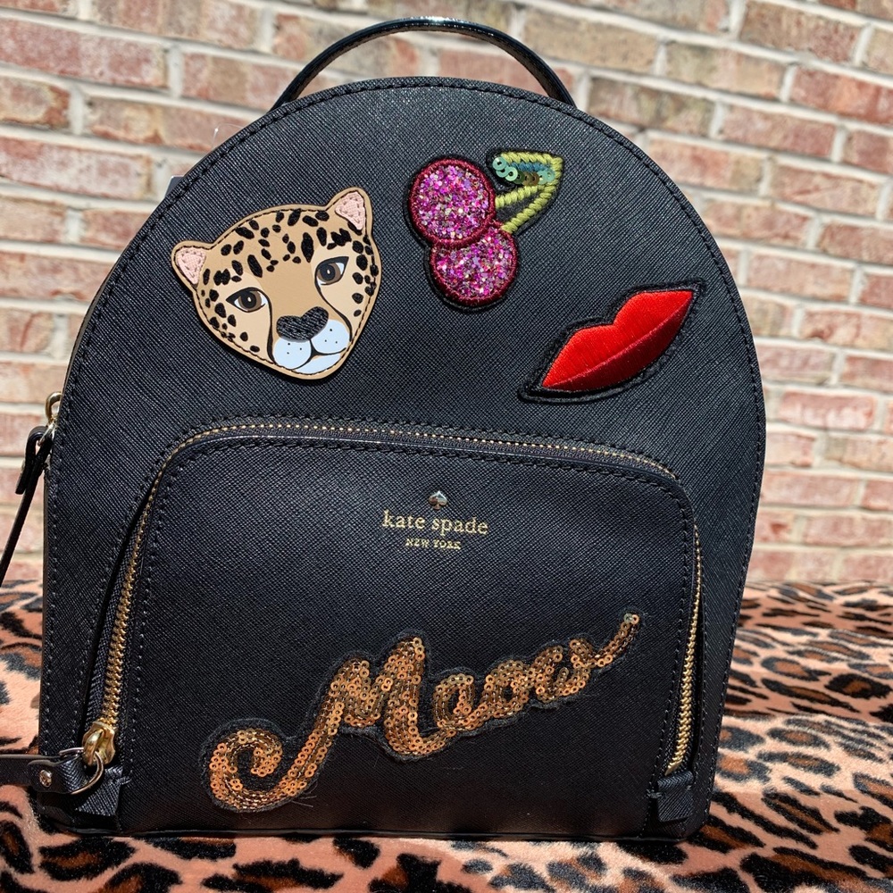 Kate Spade Tomi Run Wild Cat Backpack. Meow. BNWT